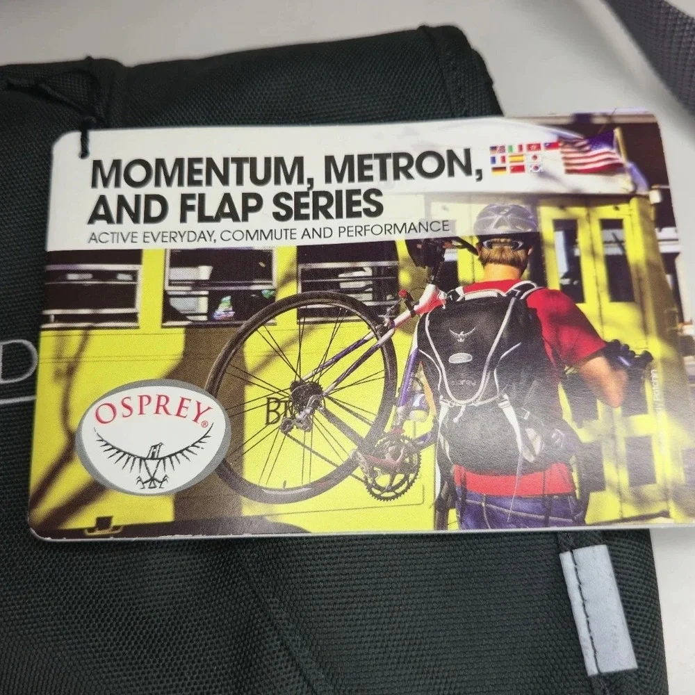 Osprey Momentum Flap Series Messenger Bag Black Active‎ Commute Performance